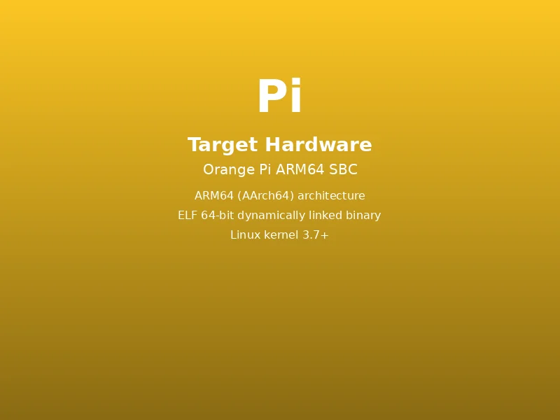 Orange Pi ARM64 target hardware overview